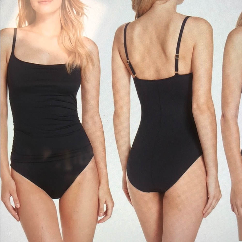La Blanca Island Goddess Swim suit Black size 2